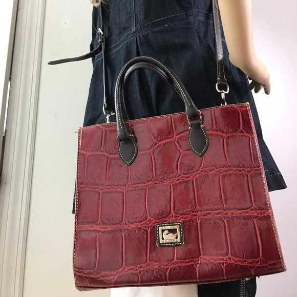 Dooney & Bourke Red Large Leather Crossbody Bag - Picture 5 of 10